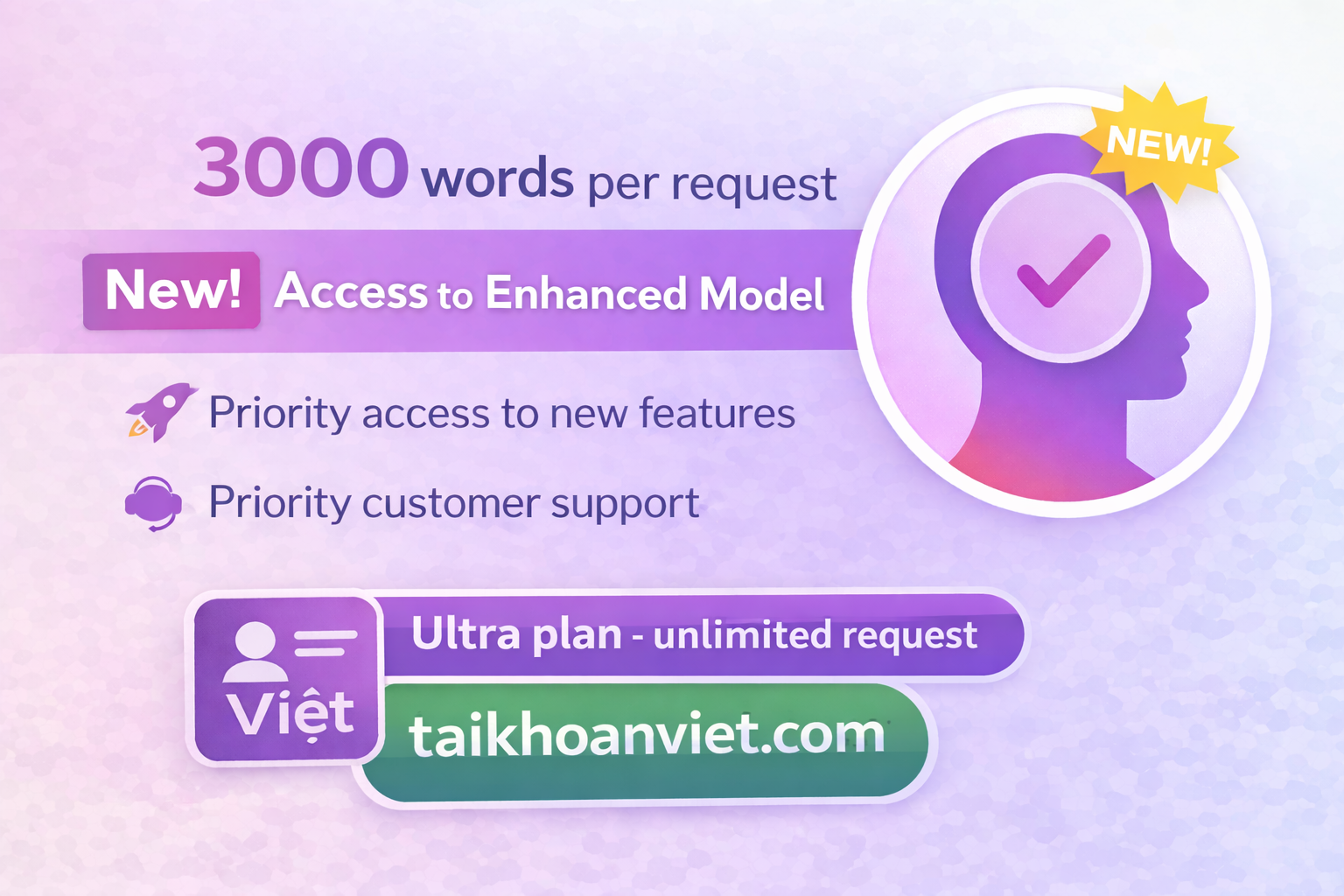 Tài khoản WriteHuman Ultra WriteHuman.ai dùng riêng, tài khoản cá nhân